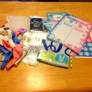 Gender Reveal Party Supplies Lot